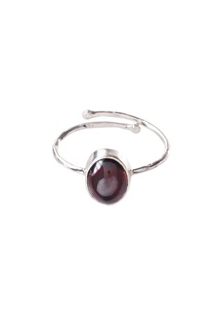 A Beautiful Story - Visionary - Sølv Ring GP - Garnet - Onesize